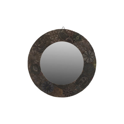 22 Inch Repurposed Printing Block Mirror for Entryway