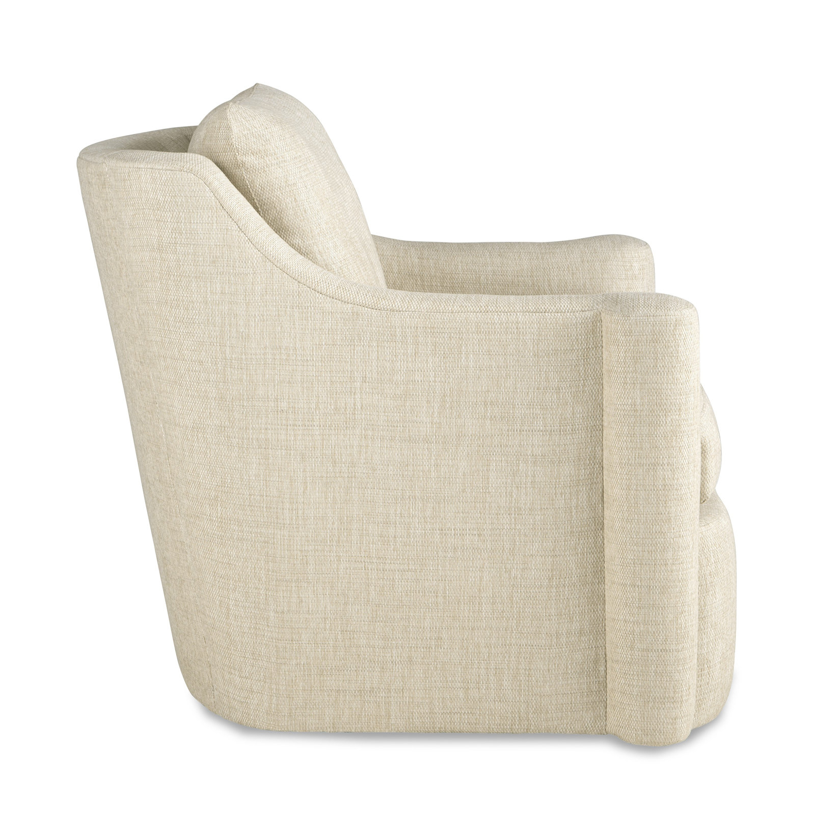Gabi Upholstered Swivel Armchair, Bespoke 10 Beige
