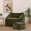 Natalia Velvet Armchair Bean Bag and Square Footstool-90562463