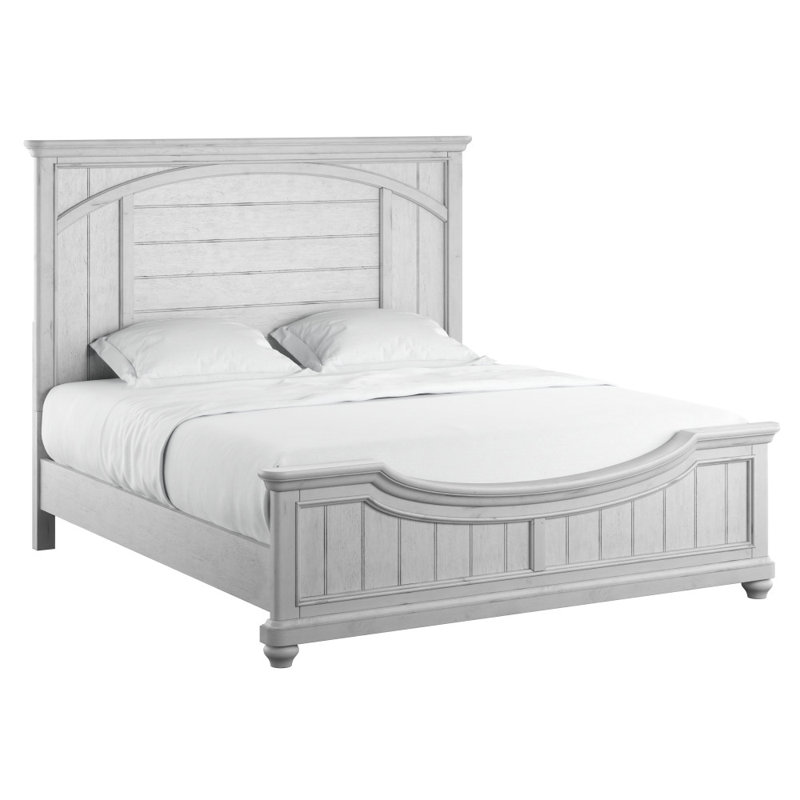Grand lit à panneau avec commode et miroir Beeville