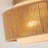3-Light Natural Rattan Drum Flush Mount