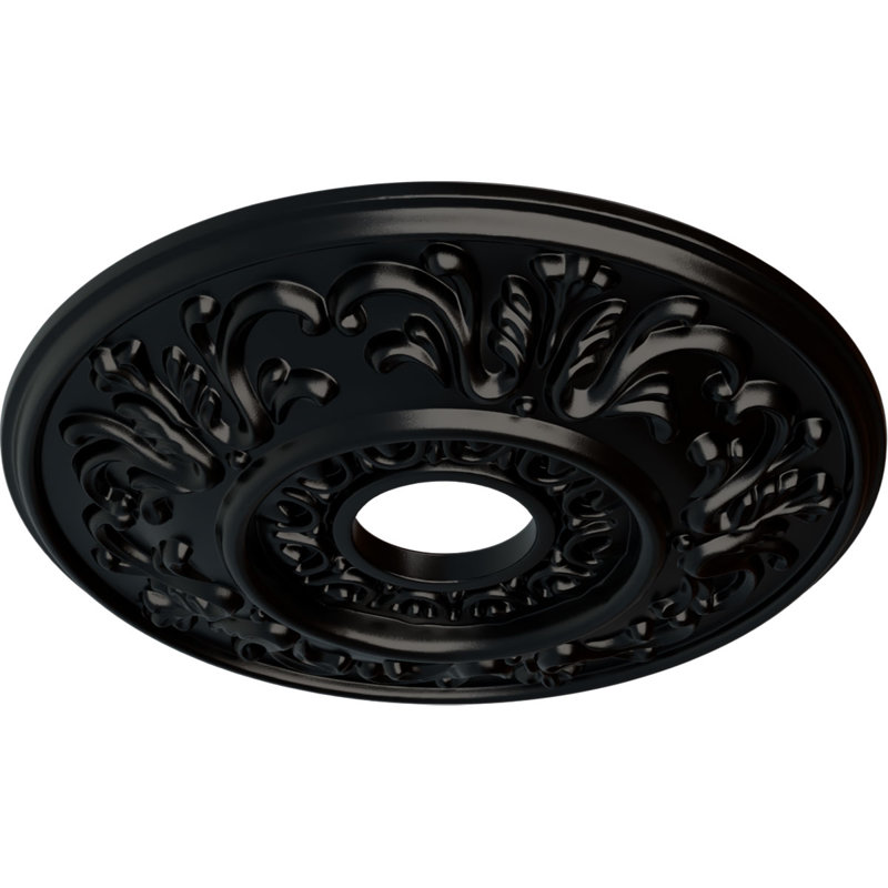 Endurathane Sellek Ceiling Medallion, 18 1/2"OD x 7/8"ID x 1 1/2"P (Fits Canopies up to 1 1/8")Hand-Painted Painted Turtle Crackle Finish