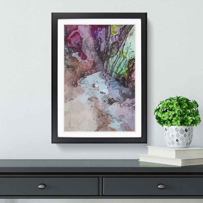 Paint the Sky in Abstract - Picture Frame Painting Print, Black Framed, 87cm H x 62cm W x 2cm D