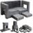 Non-Toxic Kids Modular Play Couch, 12-Piece Convertible Foam Sofa with Removable Covers, Safe Playroom Floor Cushion for Toddlers and Children-1428880554-1428880549