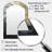 Gold and white abstract spiral collage - Abstract Collages Arch Mirror, Gold Asymmetrical Unique Wall Mirror, Printed Metal Art-1303444720