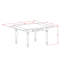 L'ensemble de 5 pièces pour 4 personnes comprend une table de salle à manger rectangulaire avec Dropleaf et 4 chaises de cuisine Parson en lin, blanc lin-2056800873-2056800874-2056800875
