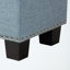 Banc de rangement rembourré en polyester Ahrens au fini bleu clair, H 17,32 po x l 52,17 po x P 16,73 po-210987866-196630282