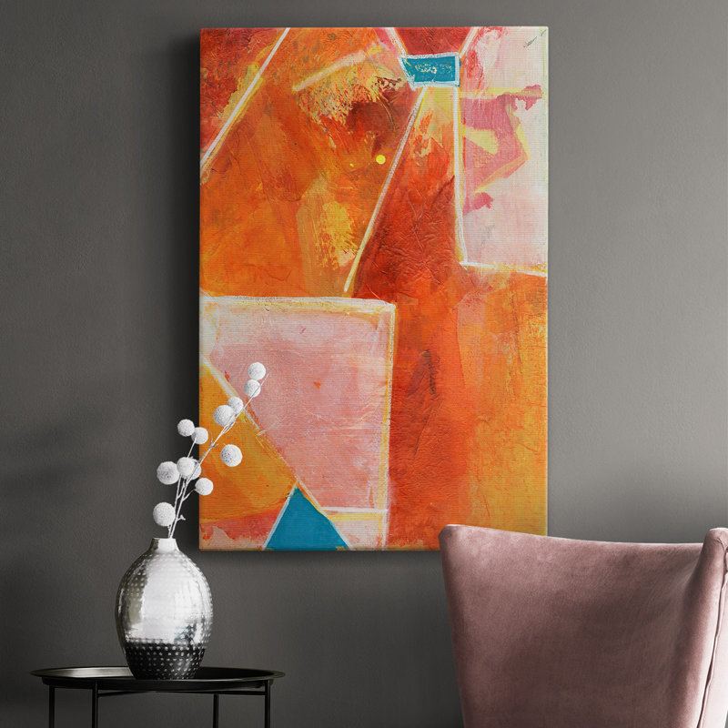 Primaire connexion V - reproduction sur toile tendue, H 18 po x l 12 po x P 1,5 po