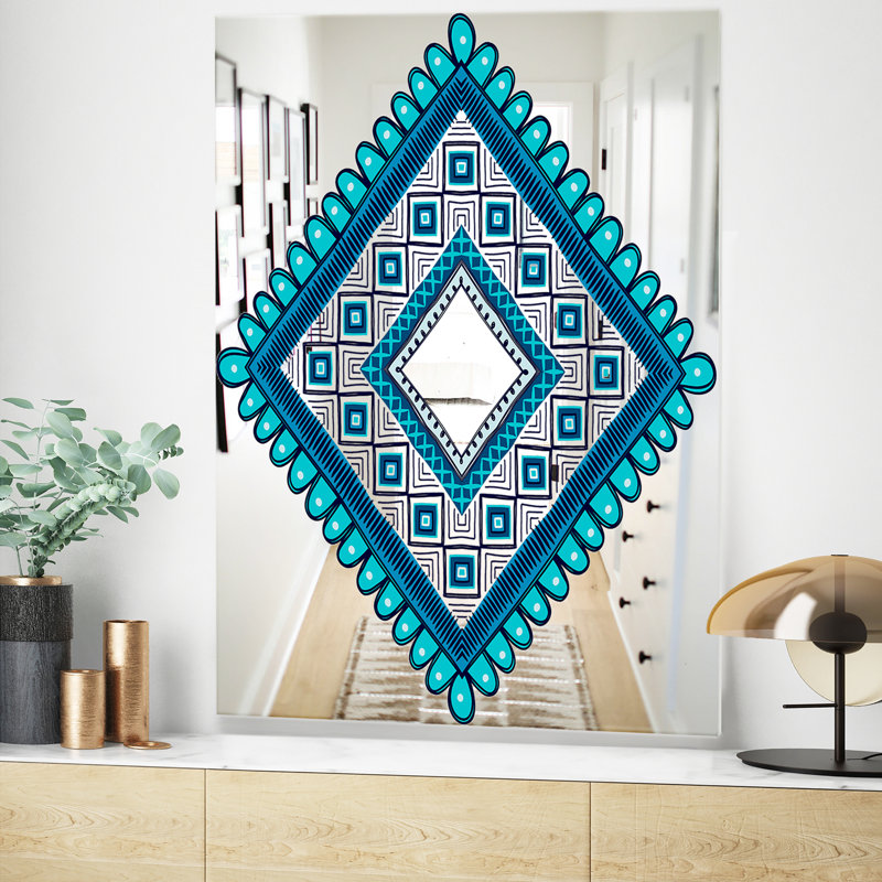 Miroir mural triangulaire Mid-Century, H 24 po x l 32 po