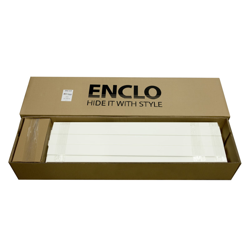 Hartford White Vinyl 4ft x 3.6ft No-Dig Privacy Screen Kit