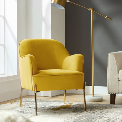 Cleo 26" Wide Contemporary Chair with Recessed Arms