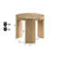 Table de bout ronde en bois de grève 21 pouces Kepler