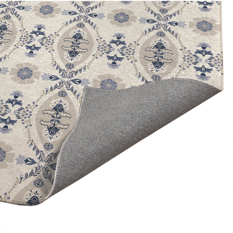 Tapis de cuisine Reeva, Rectangulaire 3 pi x 2 pi, Ivoire ivoire