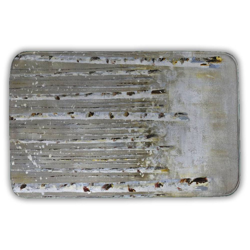 Birch forest by winter Bath Mat with Non-Slip Backing - Quick Dry Memory Foam Bathroom Rug - Absorbent - Modern Plush Spa-Style - Machine Washable