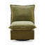Chaise berçante pivotante en chenille verte confortable pour le salon et la chambre à coucher
