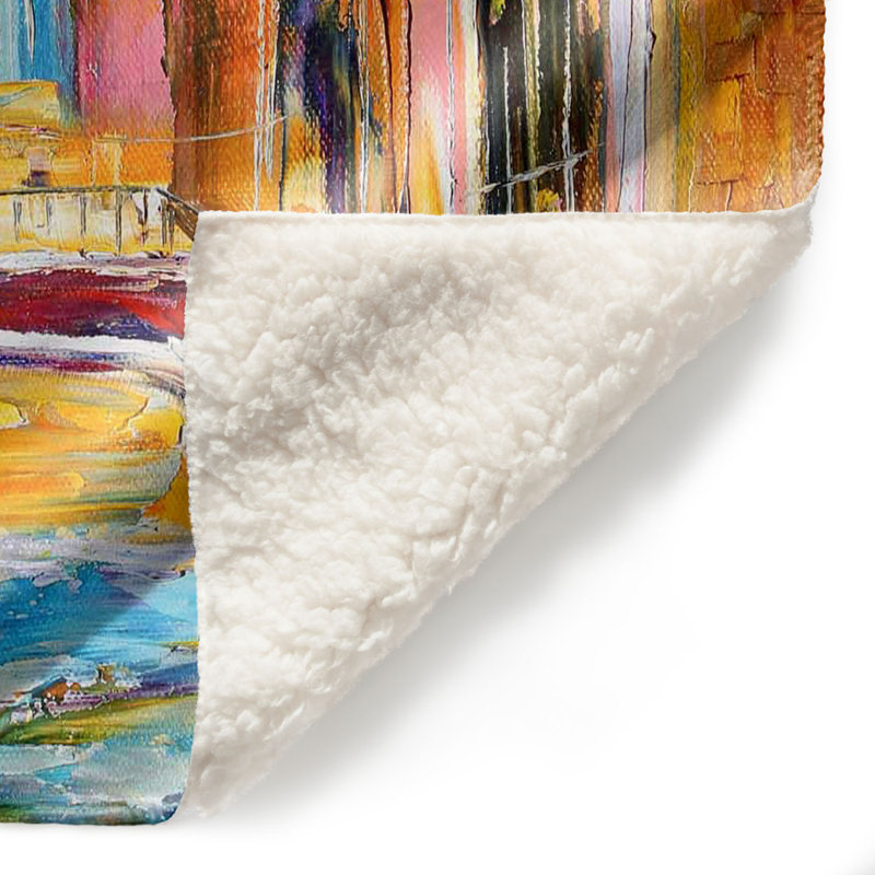 Couverture sherpa doux venice magic i, l 68 po x L 80 po