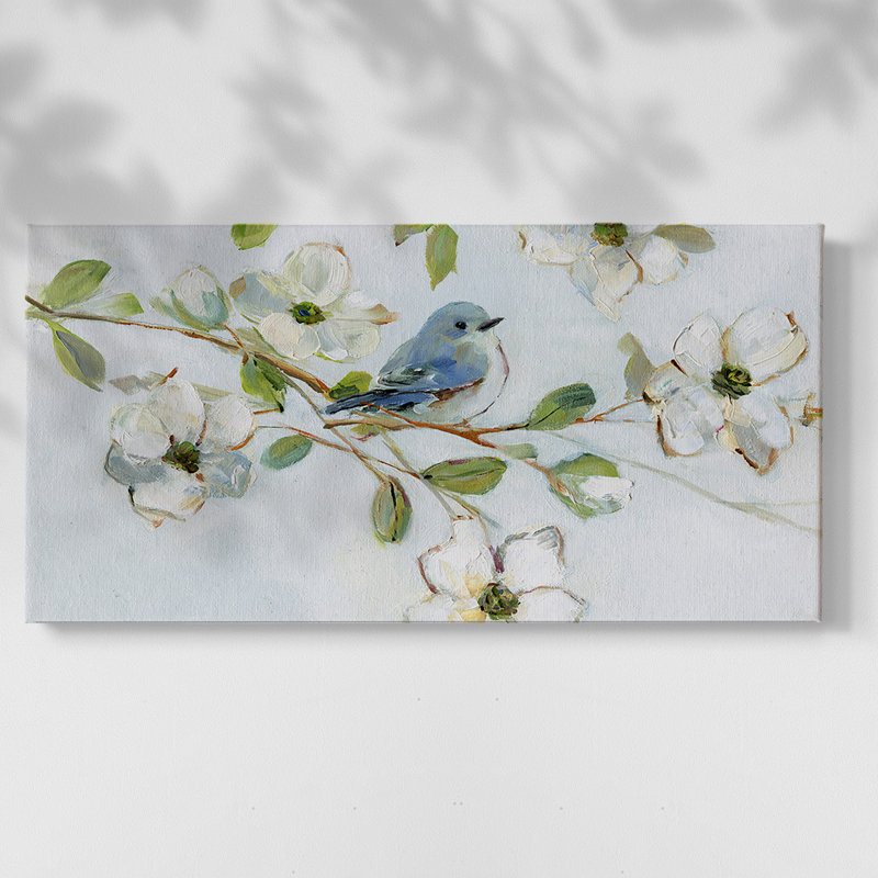 «Spring's Arrive I», galerie encadrée, prête à être accrochée, H 25 po x l 49 po, Doré