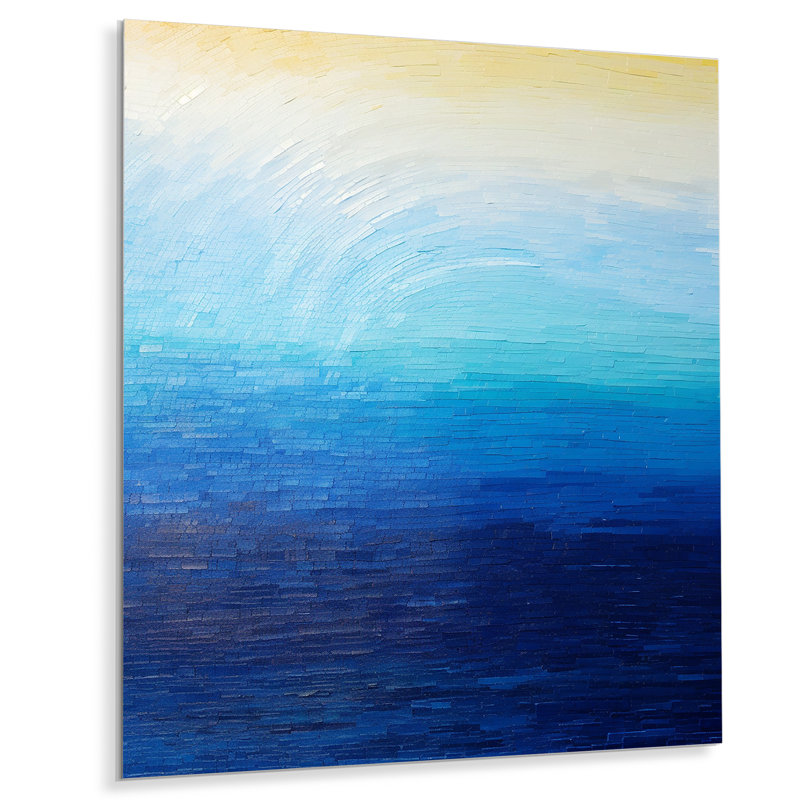 «Blue Spectral Solitude I» sur métal, H 20 po x l 12 po x P 1 po