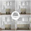 Meuble-lavabo rustique en acacia 48 po X P 20 po , Comptoir en quartz blanc, ensemble de robinets en or rose et Miroir