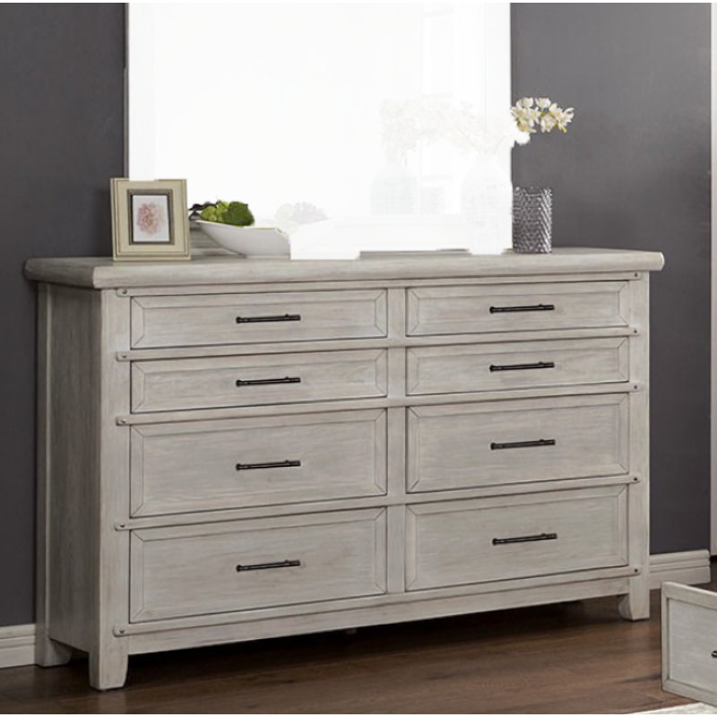 Commode double 8 tiroirs l 64 po