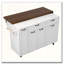 Îlot de cuisine 102,3 po avec table de salle à manger extensible, armoire à déchets et support à épices escamotable-1878602825