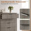 Commode à 5 tiroirs cannelés pour chambre à coucher, commode moderne de 28 po avec tiroirs profonds, organisateur de tiroir en bois pour salon, couloir, chambre de bébé, garde-robe de couloir-650902831
