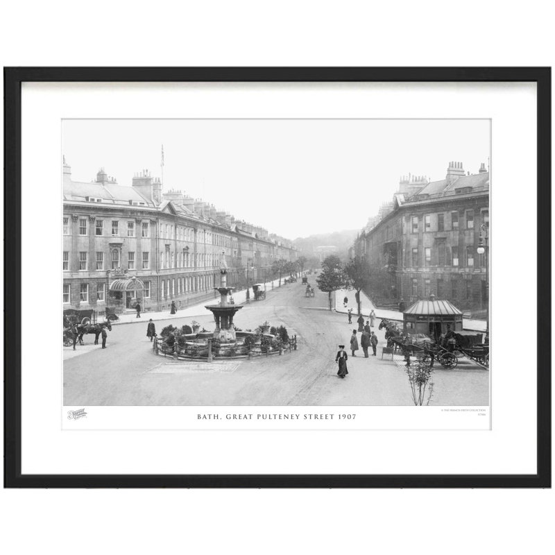 Bath, Great Pulteney Street 1907 - Single Picture Frame Print, 28cm H X 36cm W x 2cm D