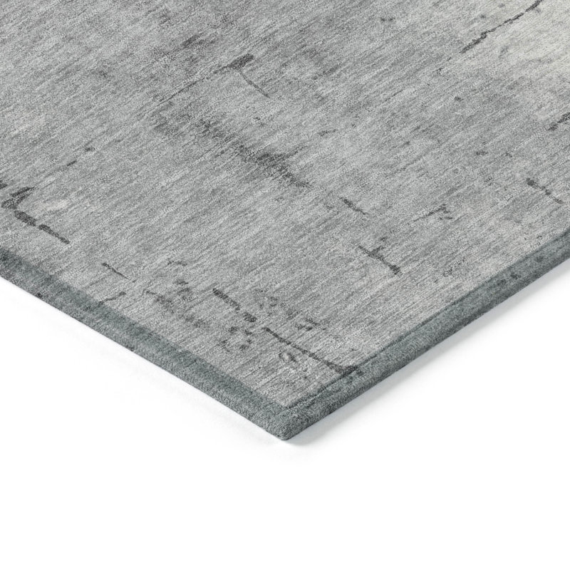 Machine Washable Indoor/Outdoor Husby ACN2215 Geometric Rug, Runner 2'3" x 7'6"