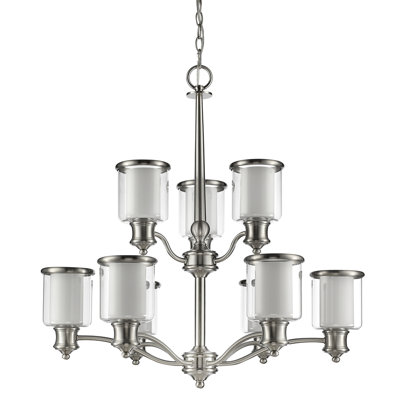 Lustre à niveaux ombrés 9 lumières Mcduffy