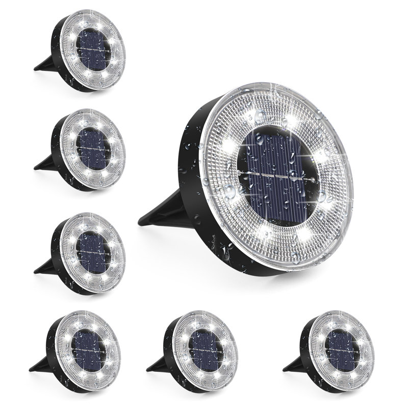 Solar Powered Integrated LED Well Light Kit, Silver