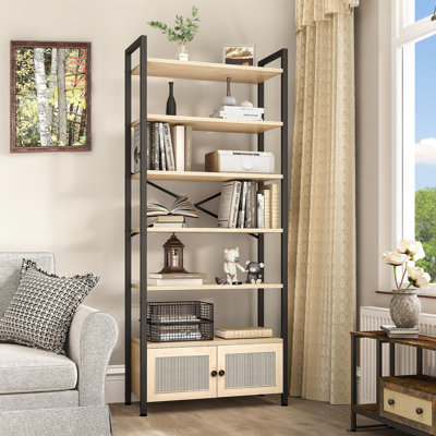 Annastashia 168cm H x 70cm W Metal Etagere Bookcase