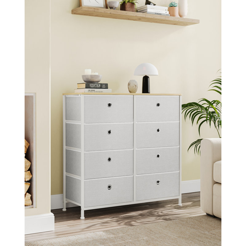 Commode double 8 tiroirs 31,5 po Gehl, Blanc