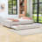 Upholstered Platform Bed with Twin Trundle and USB Ports-1176399038