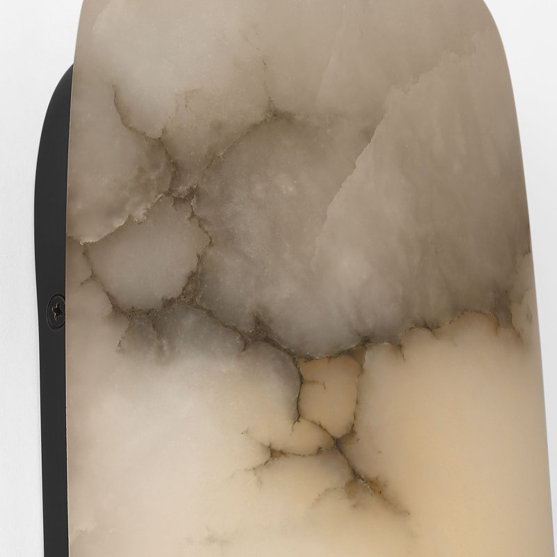Kelly Wearstler Formosa 26" Linear Sconce, 1400 W, Alabaster/Bronze, 19.75" H x 4.75" W x 3.25" D