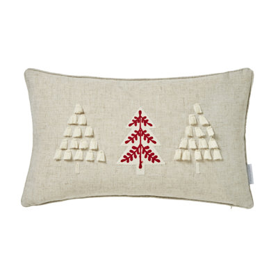 Tufted Christmas Tree Cushion Cover