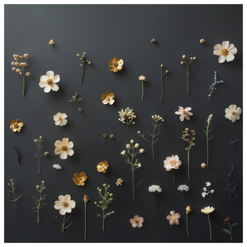 Tapisserie murale à motif floral pressé - décoration murale fleurs, 68in H x80in W with 4 Grommets