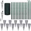 Enos Outdoor Euro Fence Panel Set with Ground Spike Steel-597314487-590675610