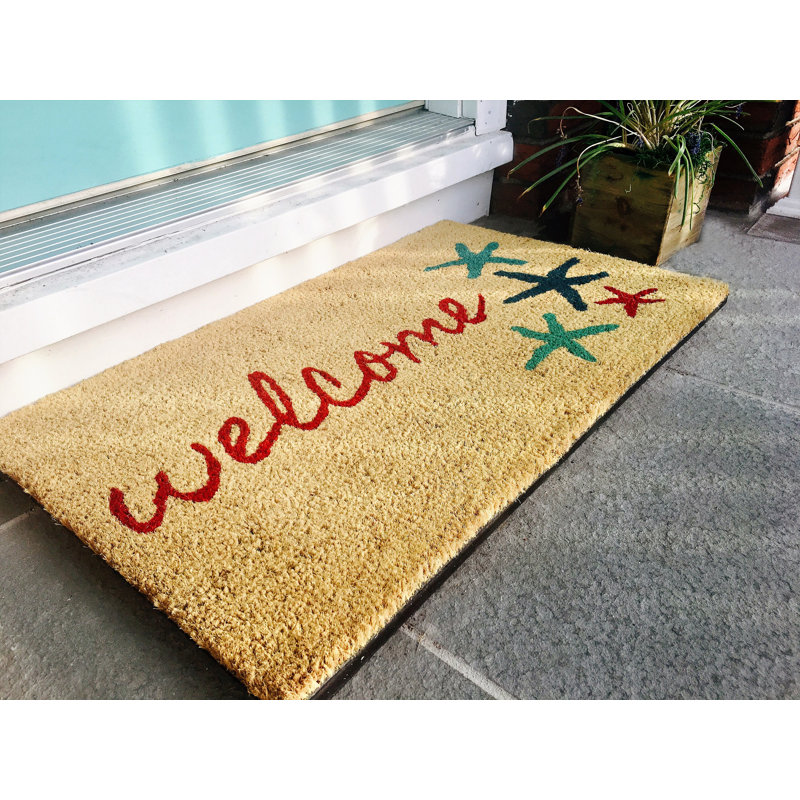 Tapis de sol antidérapant sable et étoile de mer