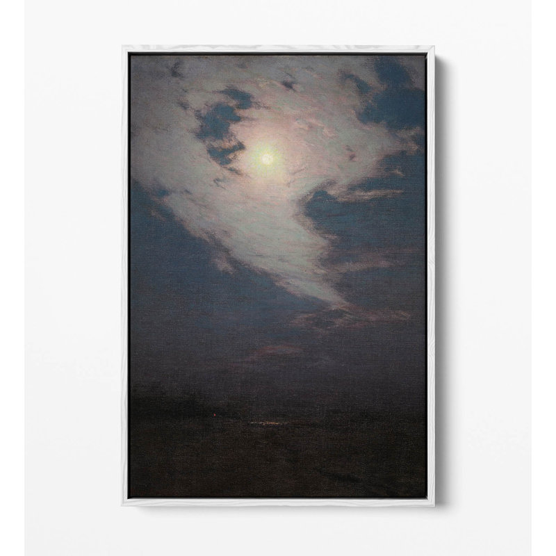 Birge Harrison - Soaring Clouds (1908) Canvas Floater Frame Print Picture Art - White Frame, 30.48cm H x 20.32cm W