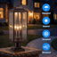23.75" 3- Light Design Dusk To Dawn Outdoor Post Lantern Head Light Fixture-1891198124
