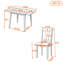 Ensemble de table de salle à manger 5 pièces avec abattant, table pliante et 4 chaises rembourrées pour petits espaces-133232245