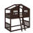 Twin Over Twin House Bunk Bed With Ladder-737704707