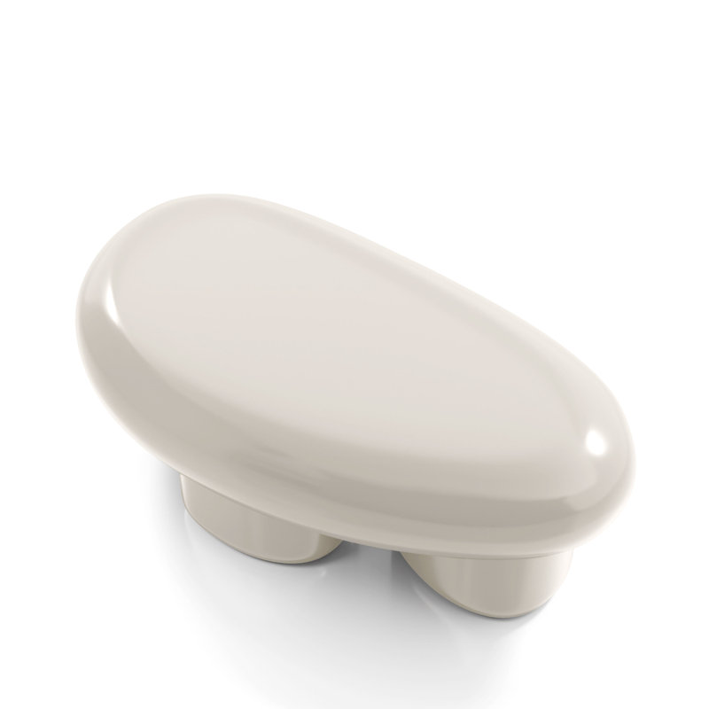 Jahmaal Curved Low Profile Coffee Table, Cream