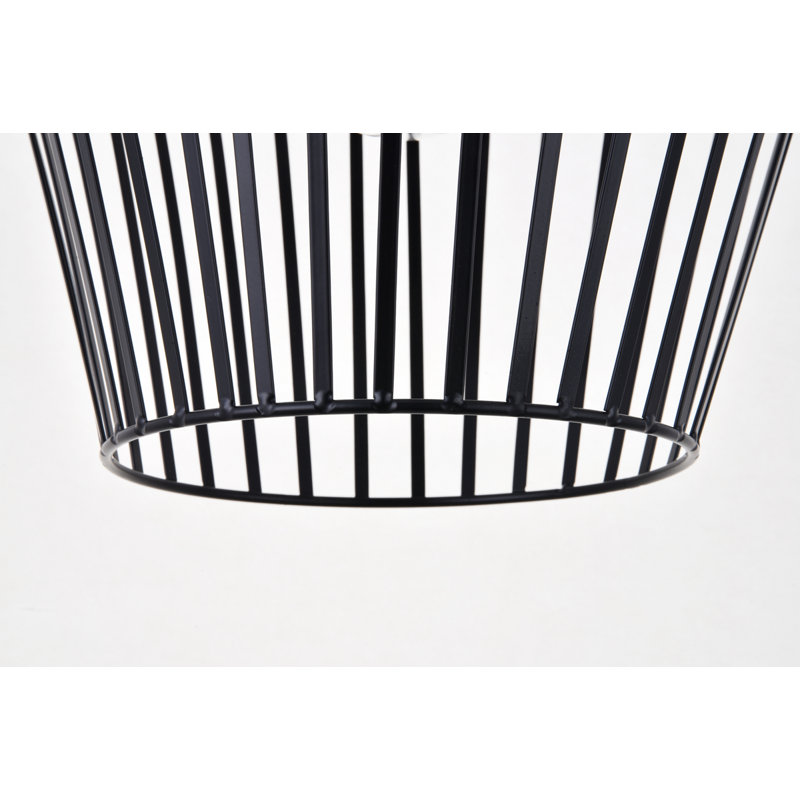 Luminaire suspendu en métal 1 lumière Celyn, Noir