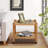 Solid Rubberwood Rolling Side Table