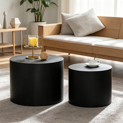 Ensemble de 2 tables basses gigognes avec base robuste