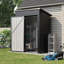 5 ft. W x 3 ft. D Galvanised Metal Storage Shed with Base & Sloping Roof , Ventilation-128728895