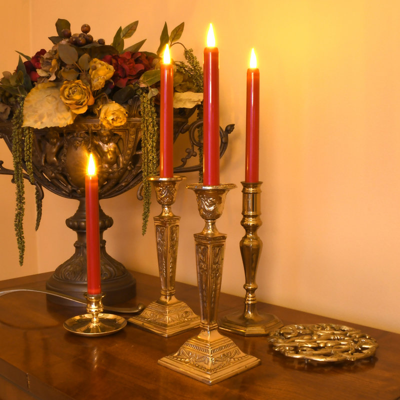 Battery Operated Taper Candles - 4 Count
