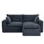 Canapé modulaire en L 78,8 po avec repose-pieds modulaire en velours côtelé sans assemblage pour animaux de compagnie-920902896-920902909