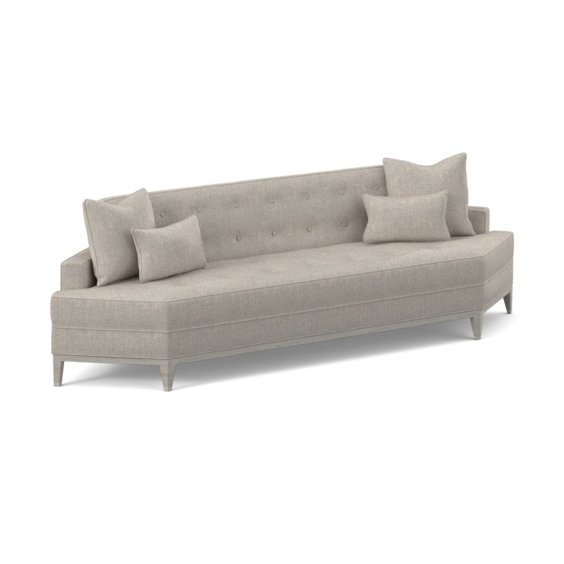 Perspective Sofa, Bisque, Maya Cyan Polyester Blend